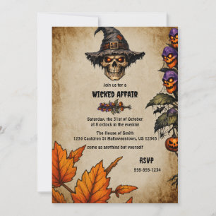 Invitation Affaire Méchante Soirée d'Halloween Effrayante 
