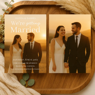 Invitation Affiche de film de mariage photo élégante