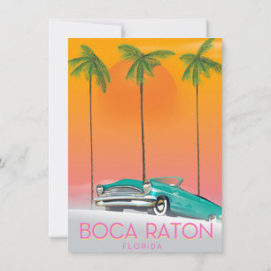 Invitation Affiche de voyage Boca Raton Floride.