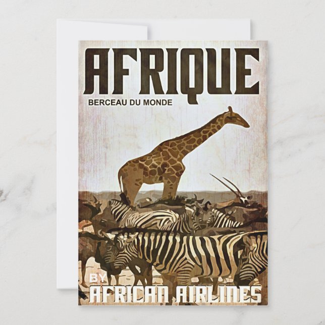 Invitation Affiche du tourisme en Afrique (Devant)