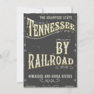 Invitation Affiche vintage de chemin de fer du Tennessee USA