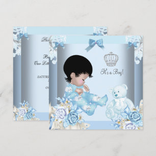 Invitation Africain Vintage Prince Baby shower Boy