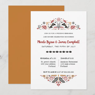 Invitation Africana Repas de répétition Ankara Kente modern