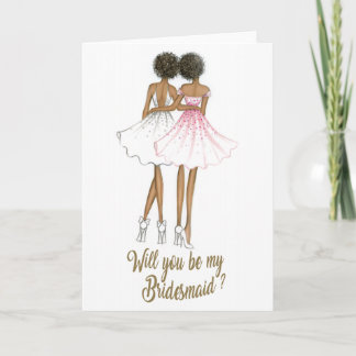 Invitation AfricanAmericanBride/AfricanAmericanBridesmaidCard