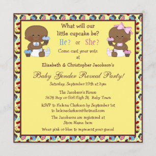 Invitation Afrique : Les bébés et les petits gâteaux américai