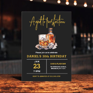 Invitation Âgé à la perfection 30e anniversaire de Whiskey ma