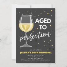 Âgé à la perfection Vin blanc Surprise Anniversair