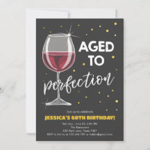 Âgé à la perfection Vin rouge Surprise Anniversair