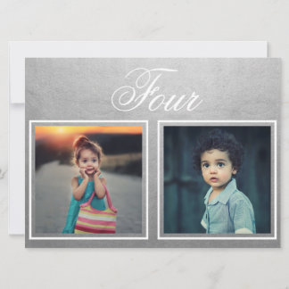 Invitation Âge du marié Élégant Classe Table argentée Numéro 