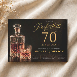 Invitation Aged to Perfection Or Noir 70e Anniversaire