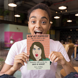 Invitation Agir maintenant surpris   Retro Pop Art Maid Of Ho