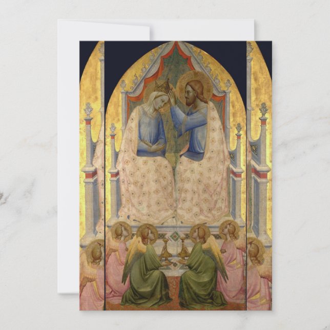 Invitation Agnolo Gaddi - Le couronnement de la Vierge (Devant)