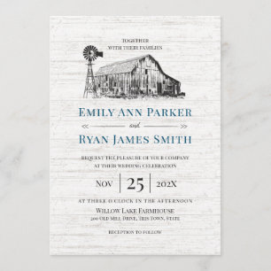 Invitation Agrithouse Country Grange Croquis