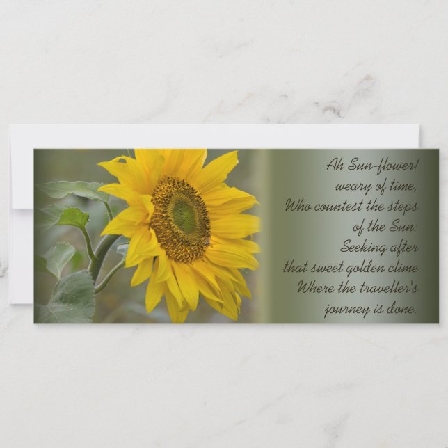 Invitation Ah Sun-flower CC0272 Poésie (Devant)