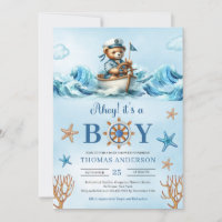 Ahoy aquarelle bleu et marron tourbillon marin
