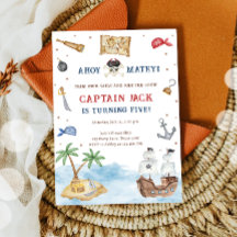 Ahoy Matey ! Navire pirate Trésor Garçon Anniversa