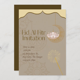 Invitation  Aïd al-Fitr minimaliste 
