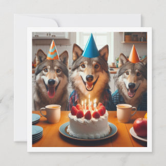 Invitation Aidez à fêter notre sauvage, anniversaire de loup