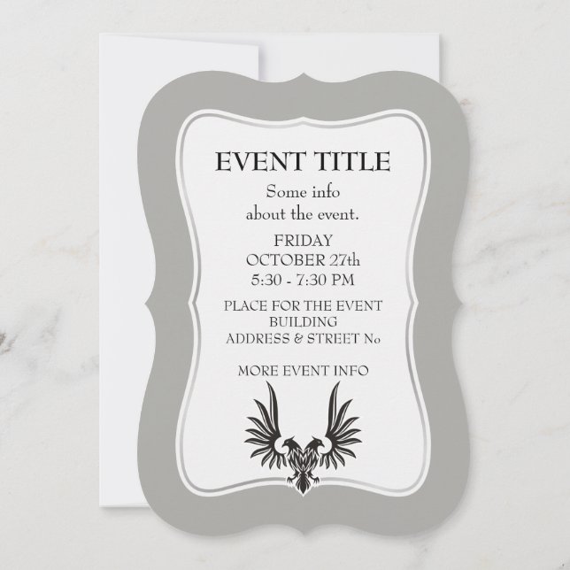 Invitation Aigle à deux têtes (Dos)