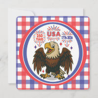 Aigle chauve avec feux d'artifice – États-Unis 250