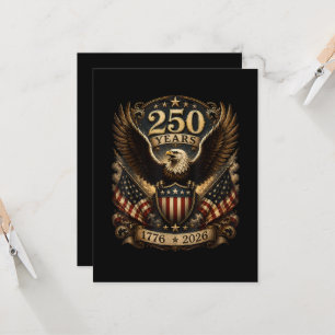 Invitation Aigle patriotique américain 1776 2026 250e 4 juill