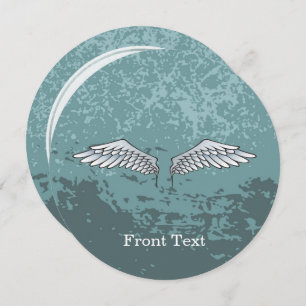 Invitation ailes bleu-gris