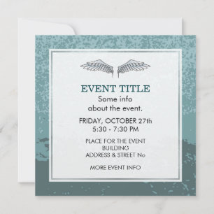 Invitation Ailes gris-bleu