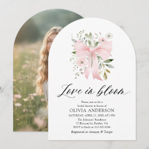 Invitation Aimer Floral Bow rose dans la Fête des mariées Arc