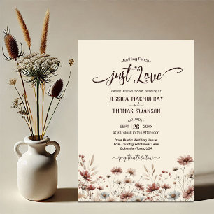 Invitation Aimez ! Rustique Boho Chic Mariage Fleur sauvage