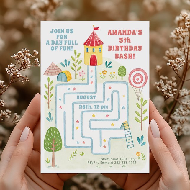 Invitation Aire de jeux intérieure pour enfants Anniversaire (Créateur téléchargé)