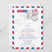 Airmail Heart Irlande et Grèce Mariage