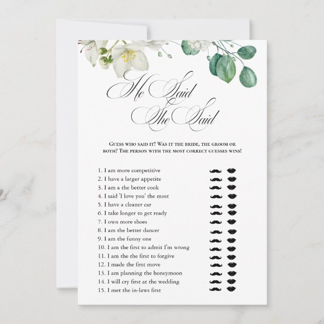 Invitation Airy Eucalyptus Verdure Boho Fête des mariées rust (Devant)