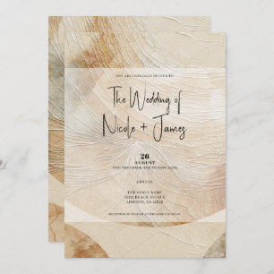 Invitation Airy Neutral élément naturel Bohemian Boho Mariage