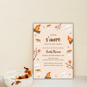 Invitation Ajoute S'more Love Rustic Camping Baby shower