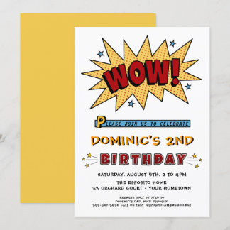 Invitation Ajouter le nom 2ND ou n'importe quel âge Anniversa