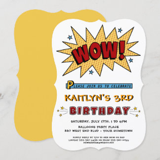 Invitation Ajouter le nom 3RD ou tout âge Anniversaire Fête I