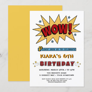 Invitation Ajouter le nom 6TH ou tout âge Anniversaire Fête I