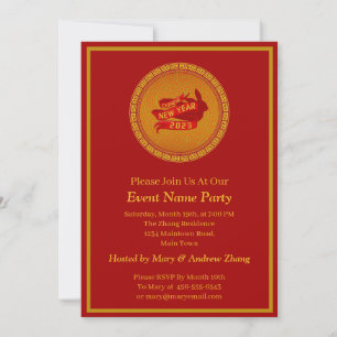 Invitation Ajouter le nom chinois Nouvel An 2023 Année Rabbit