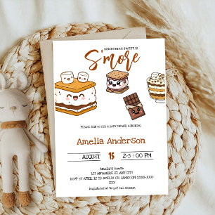 Invitation ajouter S'more au Baby shower Love marshmallow