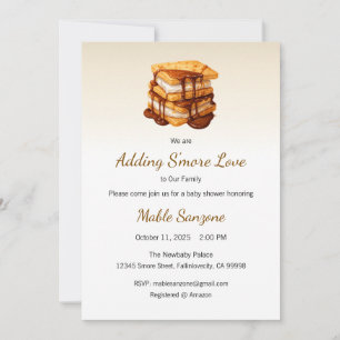 Invitation Ajouter S'more Love Invitation, Baby shower