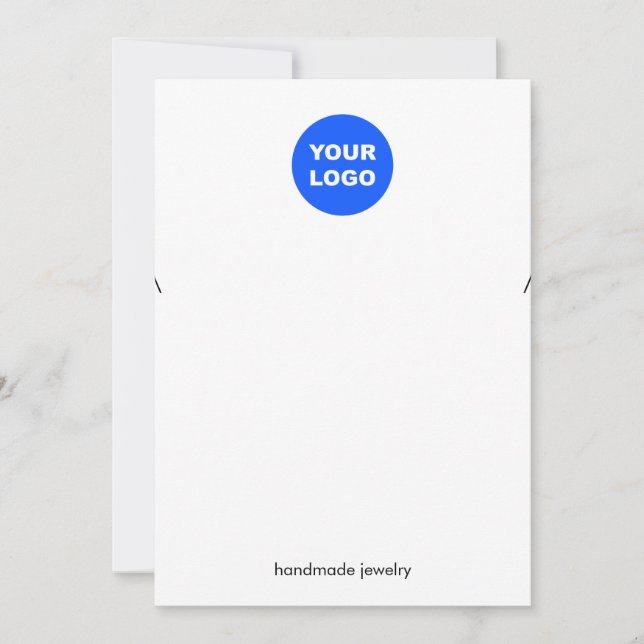 Invitation Ajouter un logo blanc grand collier affichage (Devant)