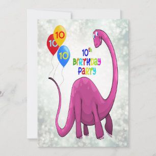 Invitation Ajouter un nom, 10e fête d'anniversaire