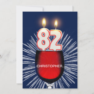Invitation Ajouter un nom, 82e anniversaire Invitation, vin