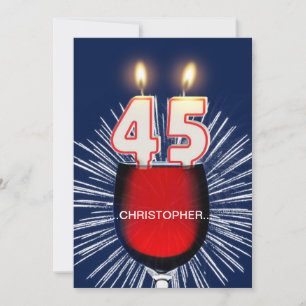 Invitation Ajouter un nom, fête du 45e anniversaire Invitatio