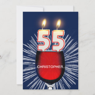 Invitation Ajouter un nom, fête du 55e anniversaire Invitatio