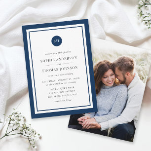Invitation Ajouter une photo couleur personnalisée Mariage ro