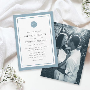 Invitation Ajouter une photo couleur personnalisée Mariage ro