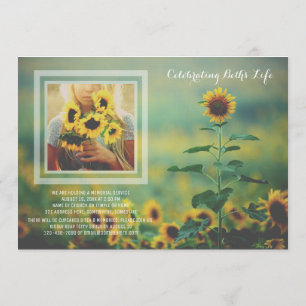 Invitation Ajouter vos propres tournesols d'été à votre mémoi