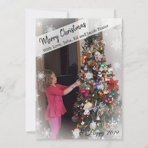 Invitation Ajouter Votre Photo Feux De Neige Vignette Edges N