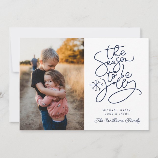 Invitation AJOUTER VOTRE PHOTO | La Saison D'Être Jolly (Devant)